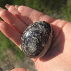 Black Moonstone Palm Stone